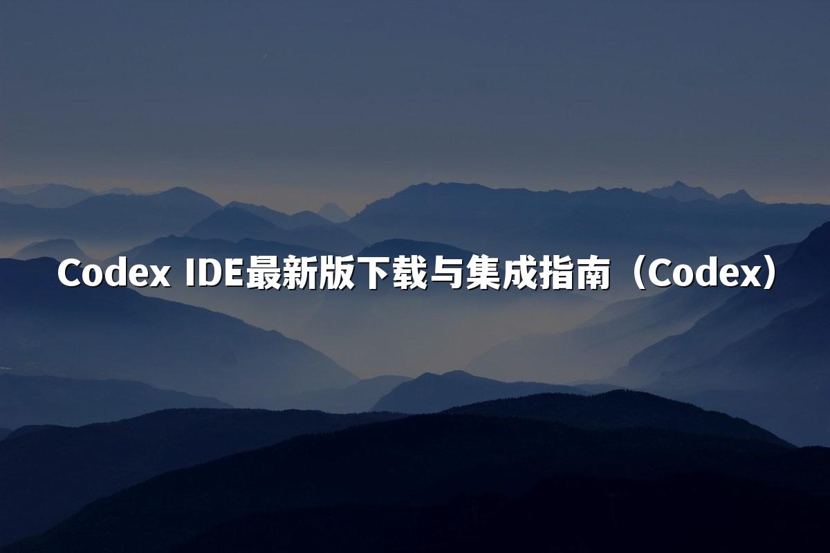 Codex IDE最新版下载与集成指南(Codex)