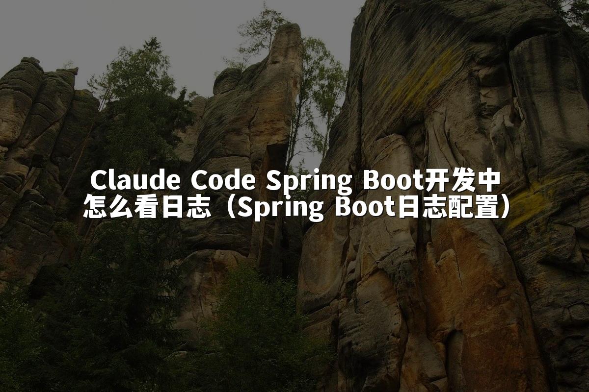 Claude Code Spring Boot开发中怎么看日志(Spring Boot日志配置)