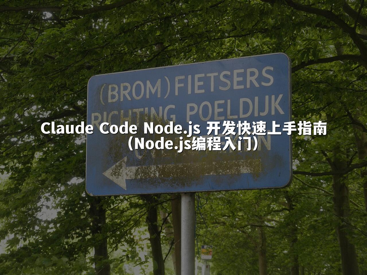 Claude Code Node.js 开发快速上手指南(Node.js编程入门)