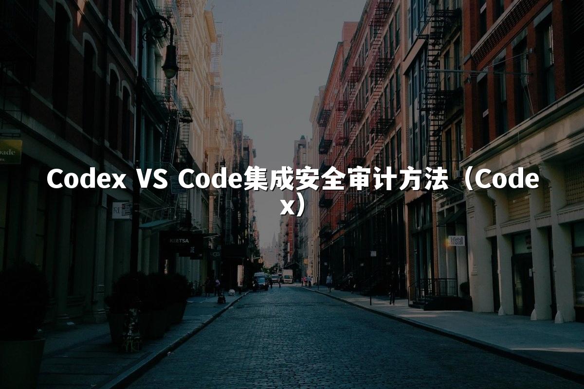 Codex VS Code集成安全审计方法(Codex)