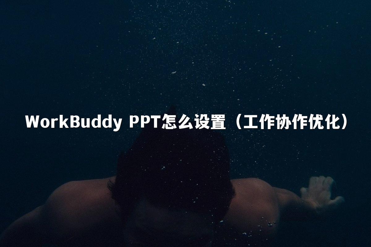 WorkBuddy PPT怎么设置（工作协作优化）