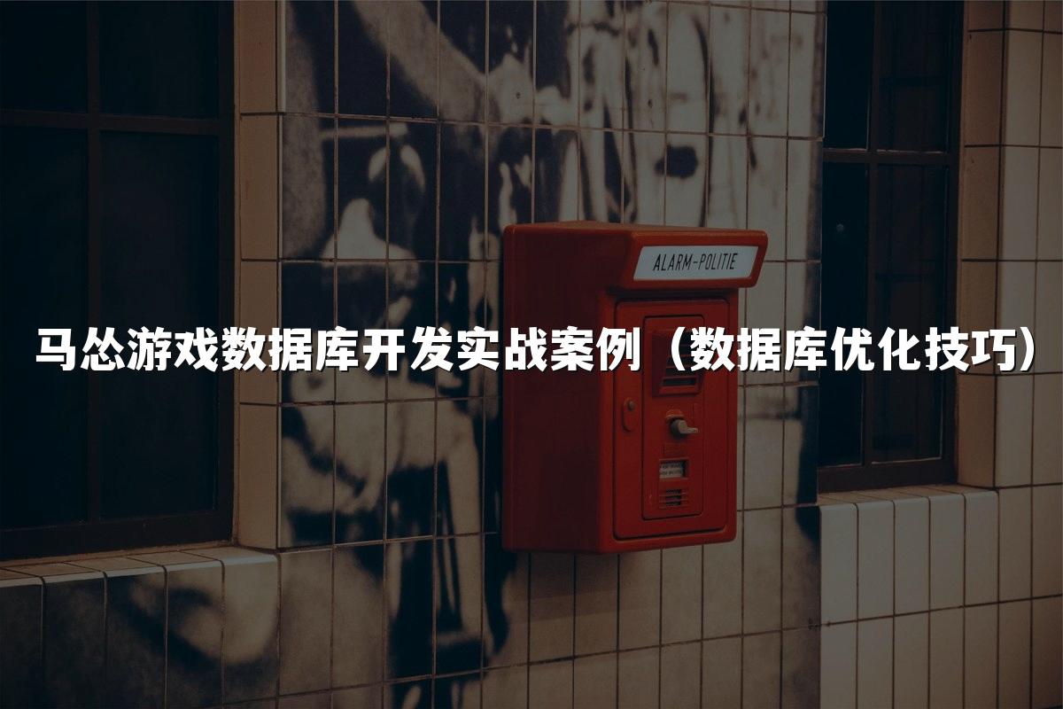 马怂游戏数据库开发实战案例(数据库优化技巧)