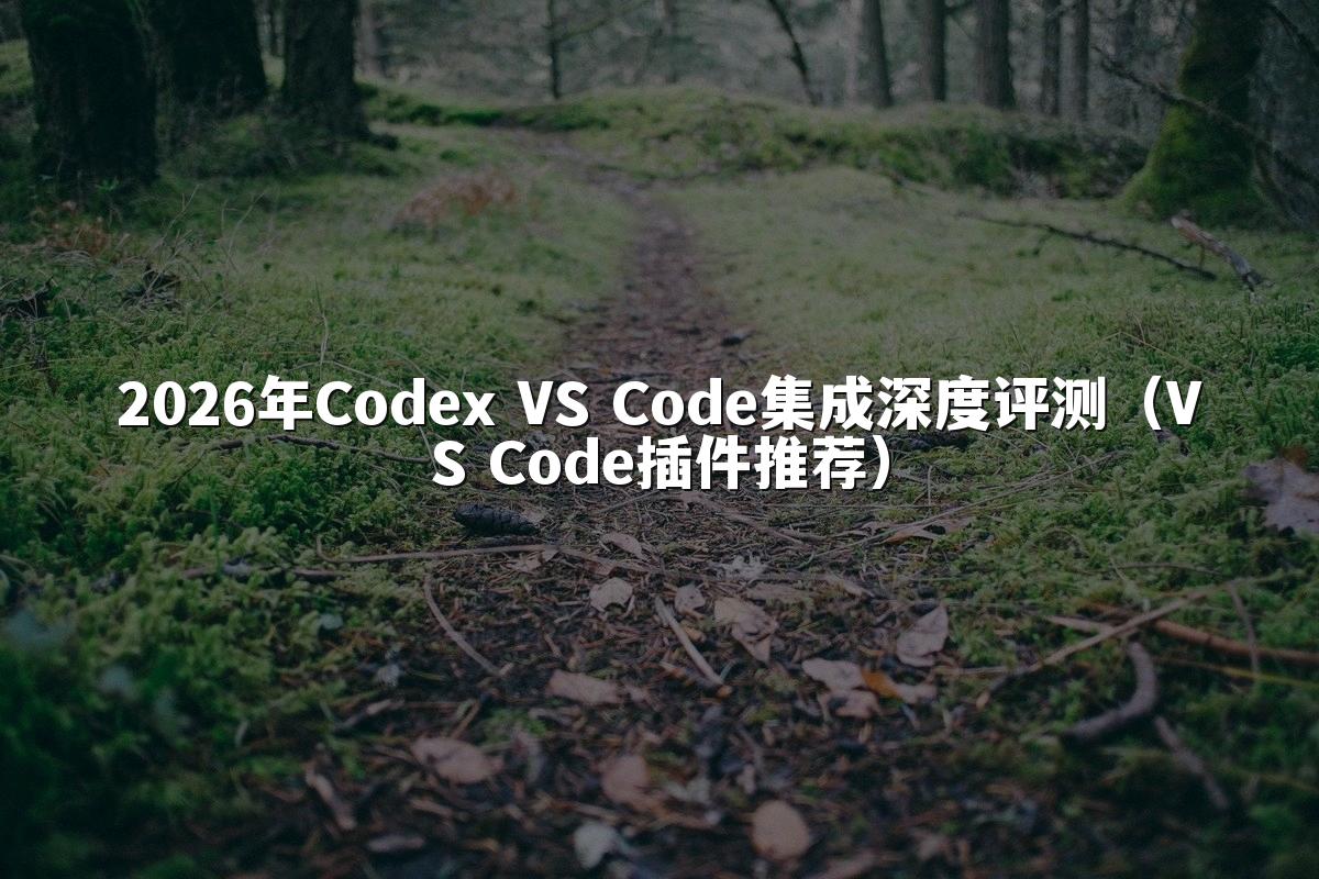 2026年Codex VS Code集成深度评测(VS Code插件推荐)