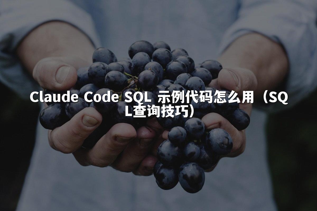 Claude Code SQL 示例代码怎么用(SQL查询技巧)