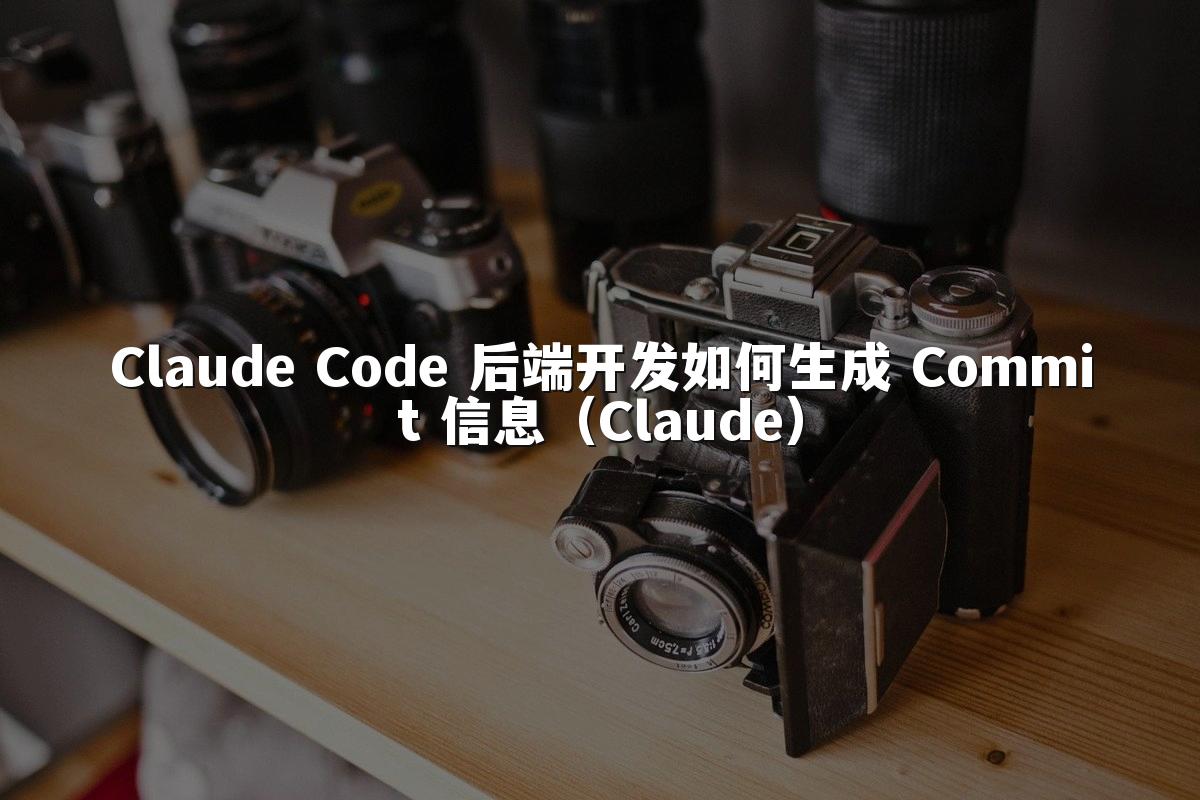 Claude Code 后端开发如何生成 Commit 信息（Claude）