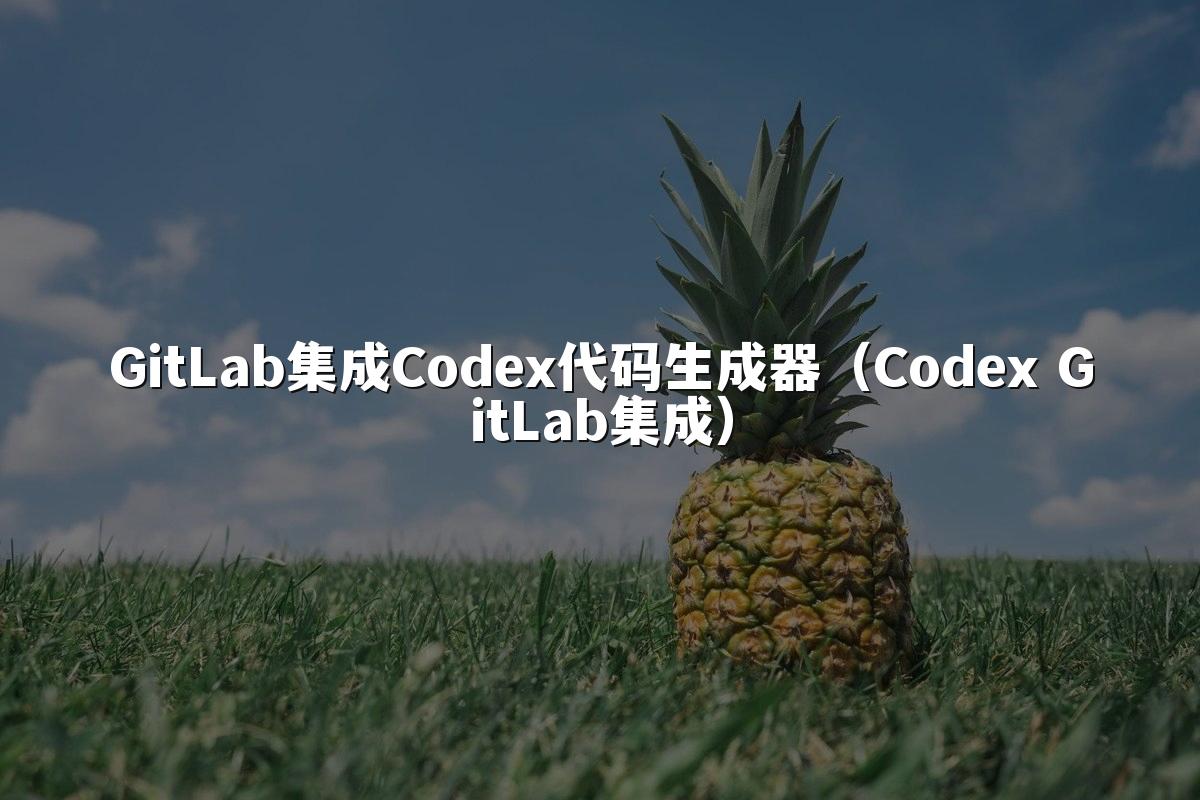 GitLab集成Codex代码生成器(Codex GitLab集成)