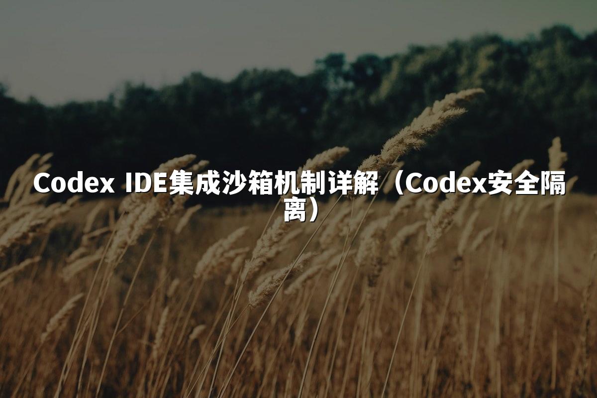 Codex IDE集成沙箱机制详解（Codex安全隔离）