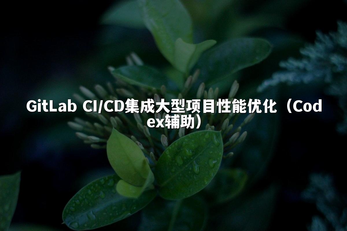 GitLab CI/CD集成大型项目性能优化（Codex辅助）