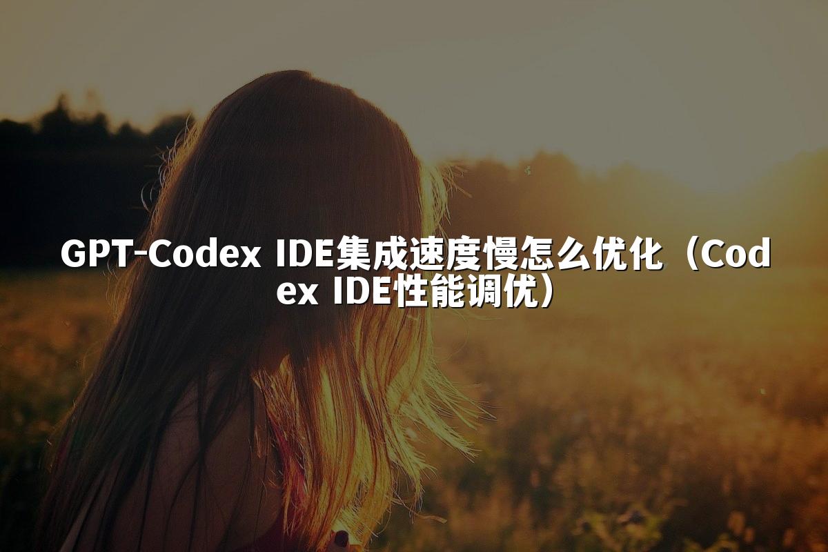 GPT-Codex IDE集成速度慢怎么优化（Codex IDE性能调优）