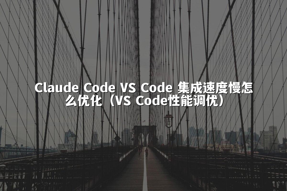 Claude Code VS Code 集成速度慢怎么优化（VS Code性能调优）