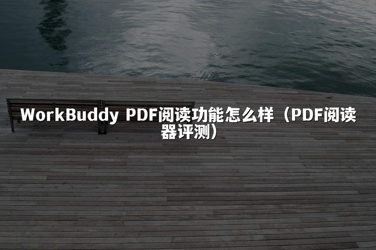 WorkBuddy PDF阅读功能怎么样(PDF阅读器评测)