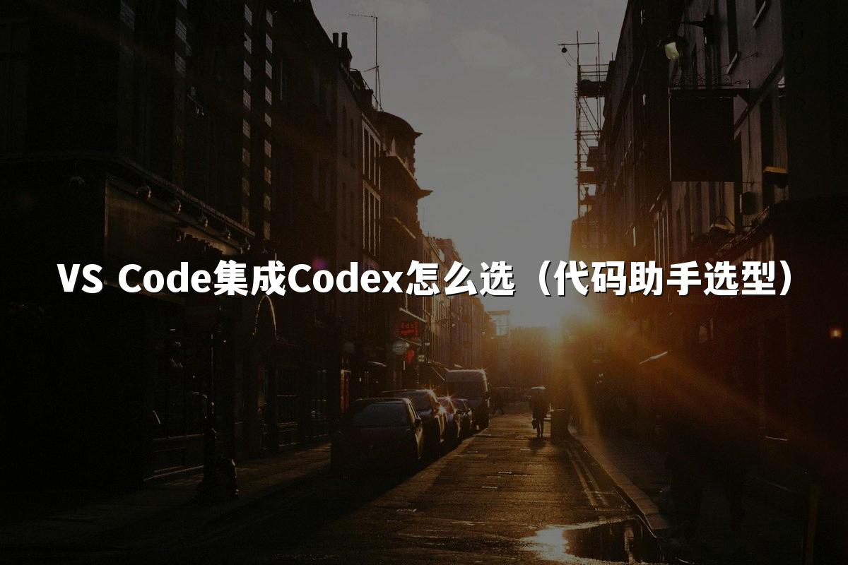 VS Code集成Codex怎么选(代码助手选型)