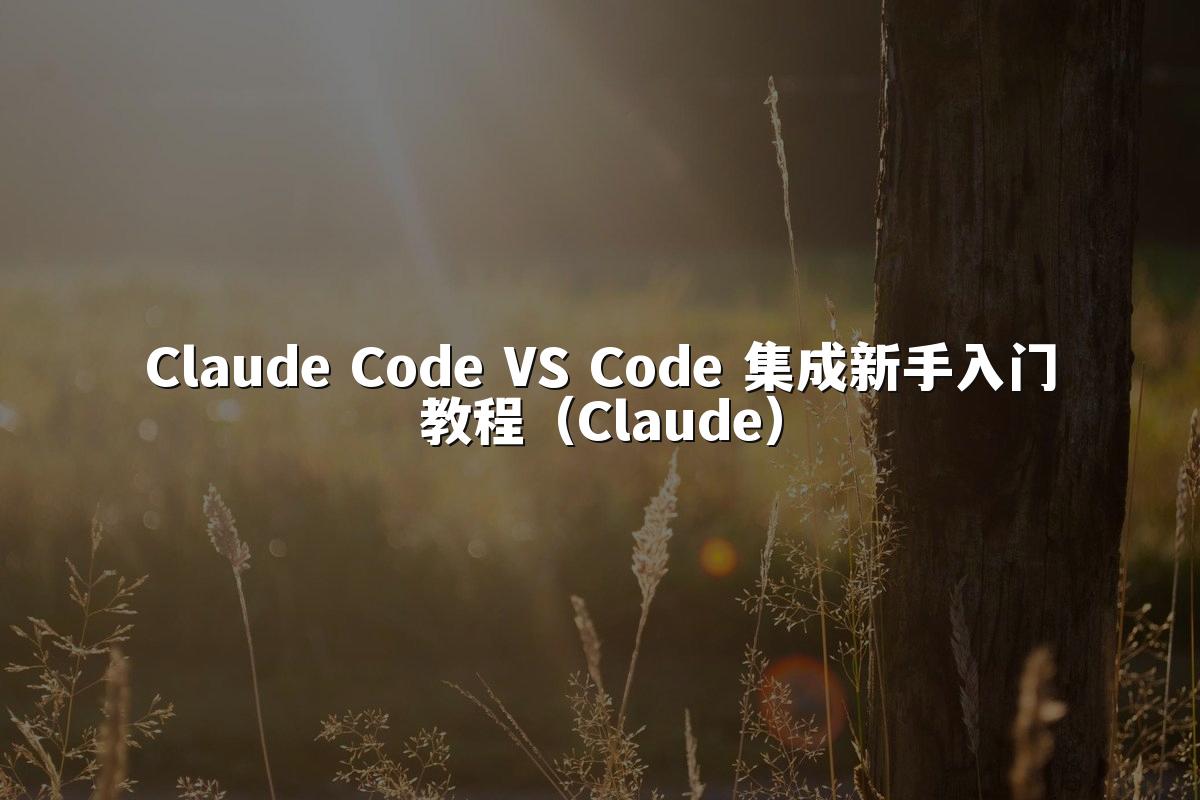 Claude Code VS Code 集成新手入门教程（Claude）