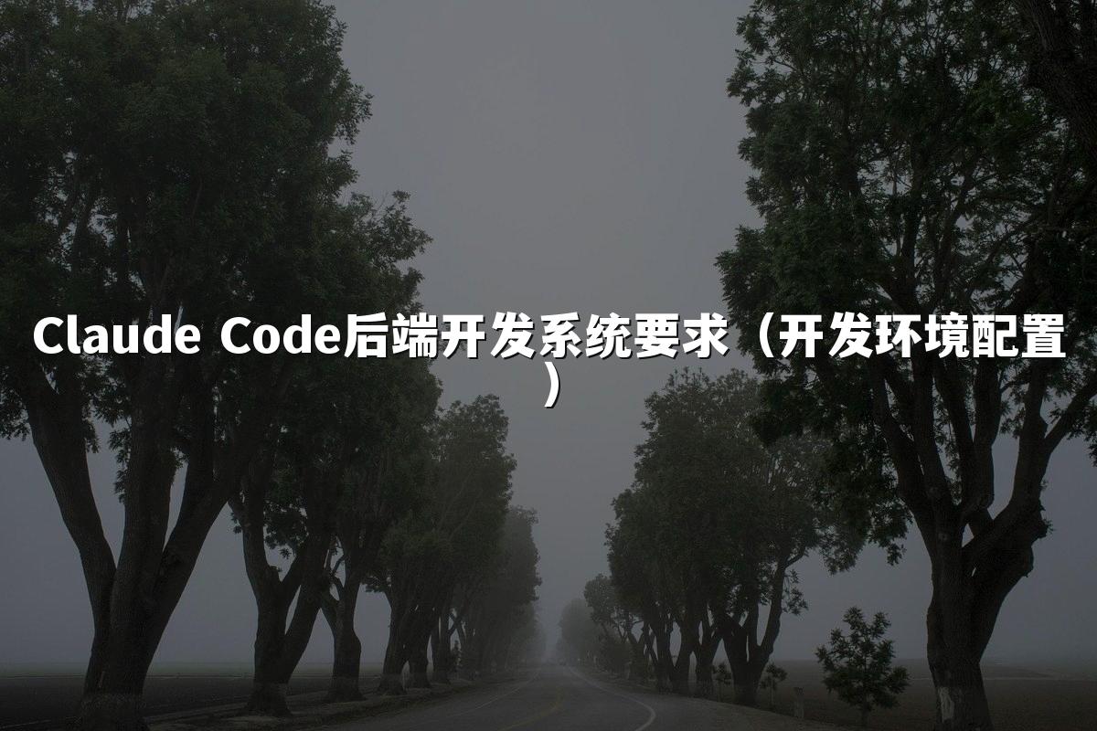 Claude Code后端开发系统要求(开发环境配置)