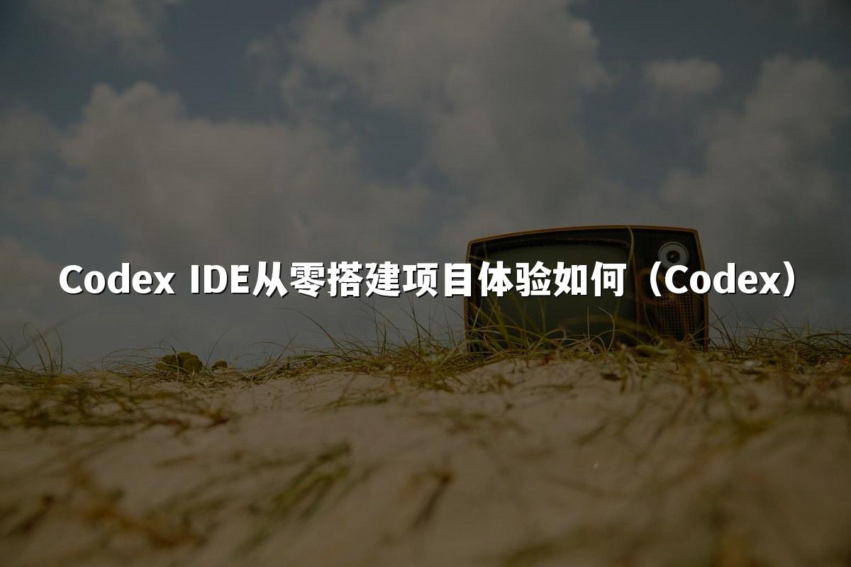 Codex IDE从零搭建项目体验如何(Codex)