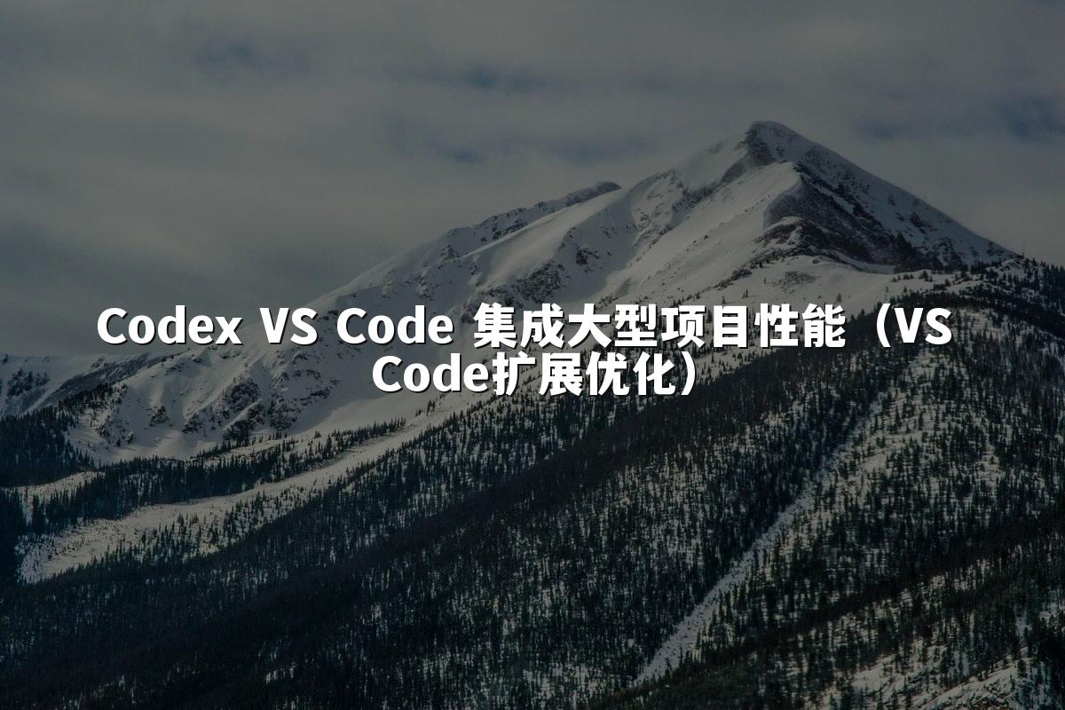 Codex VS Code 集成大型项目性能（VS Code扩展优化）
