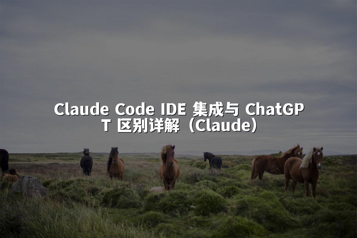 Claude Code IDE 集成与 ChatGPT 区别详解（Claude）
