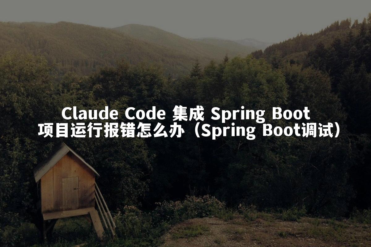 Claude Code 集成 Spring Boot 项目运行报错怎么办（Spring Boot调试）
