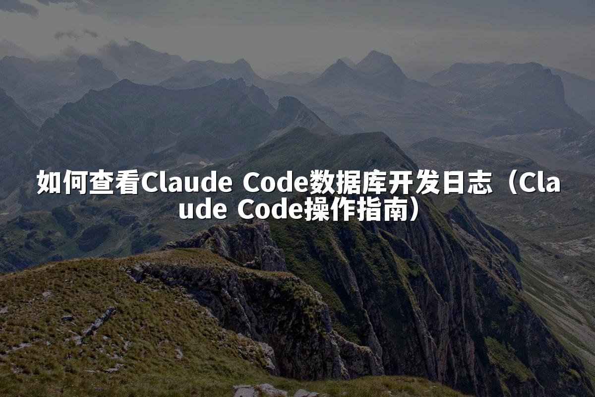 如何查看Claude Code数据库开发日志（Claude Code操作指南）