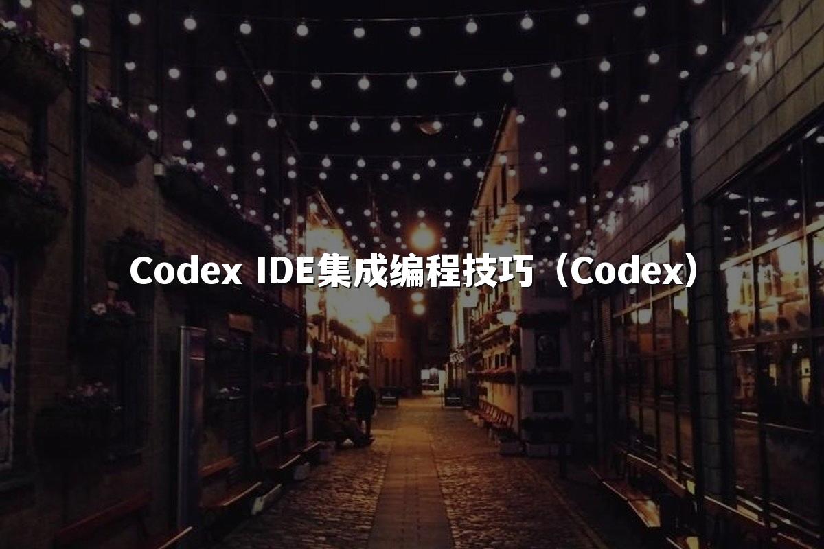 Codex IDE集成编程技巧（Codex）