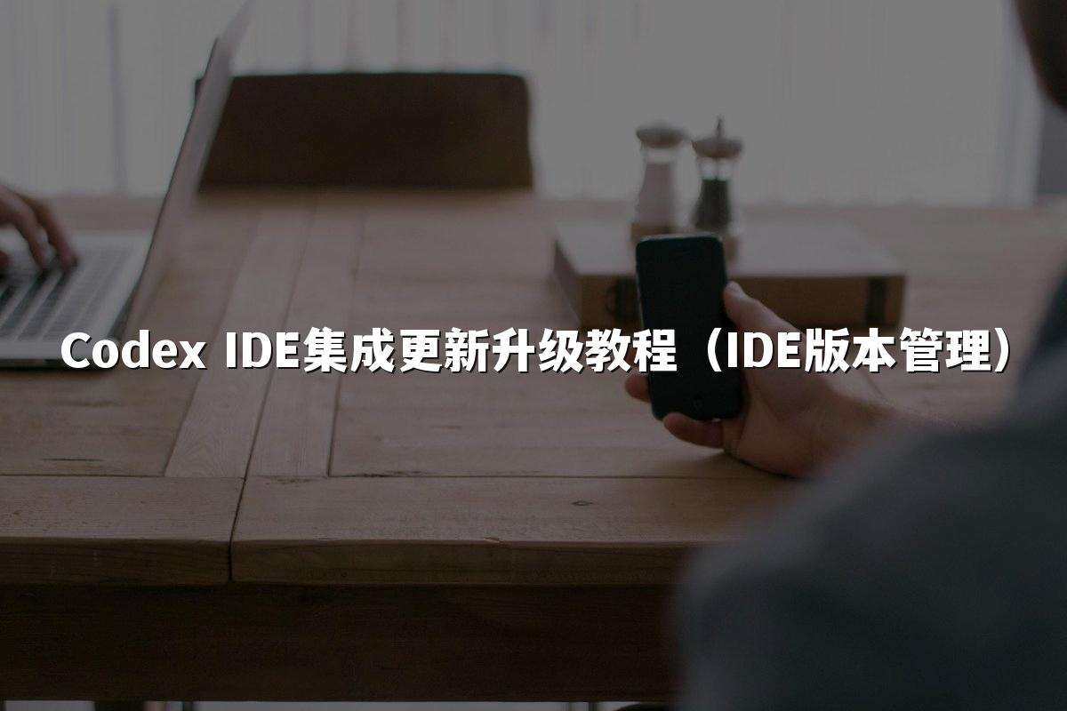 Codex IDE集成更新升级教程(IDE版本管理)