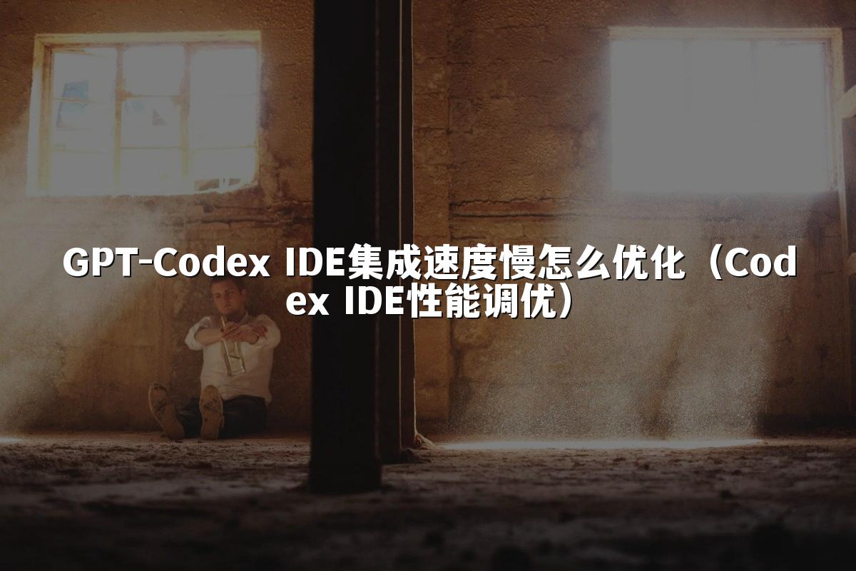 GPT-Codex IDE集成速度慢怎么优化(Codex IDE性能调优)