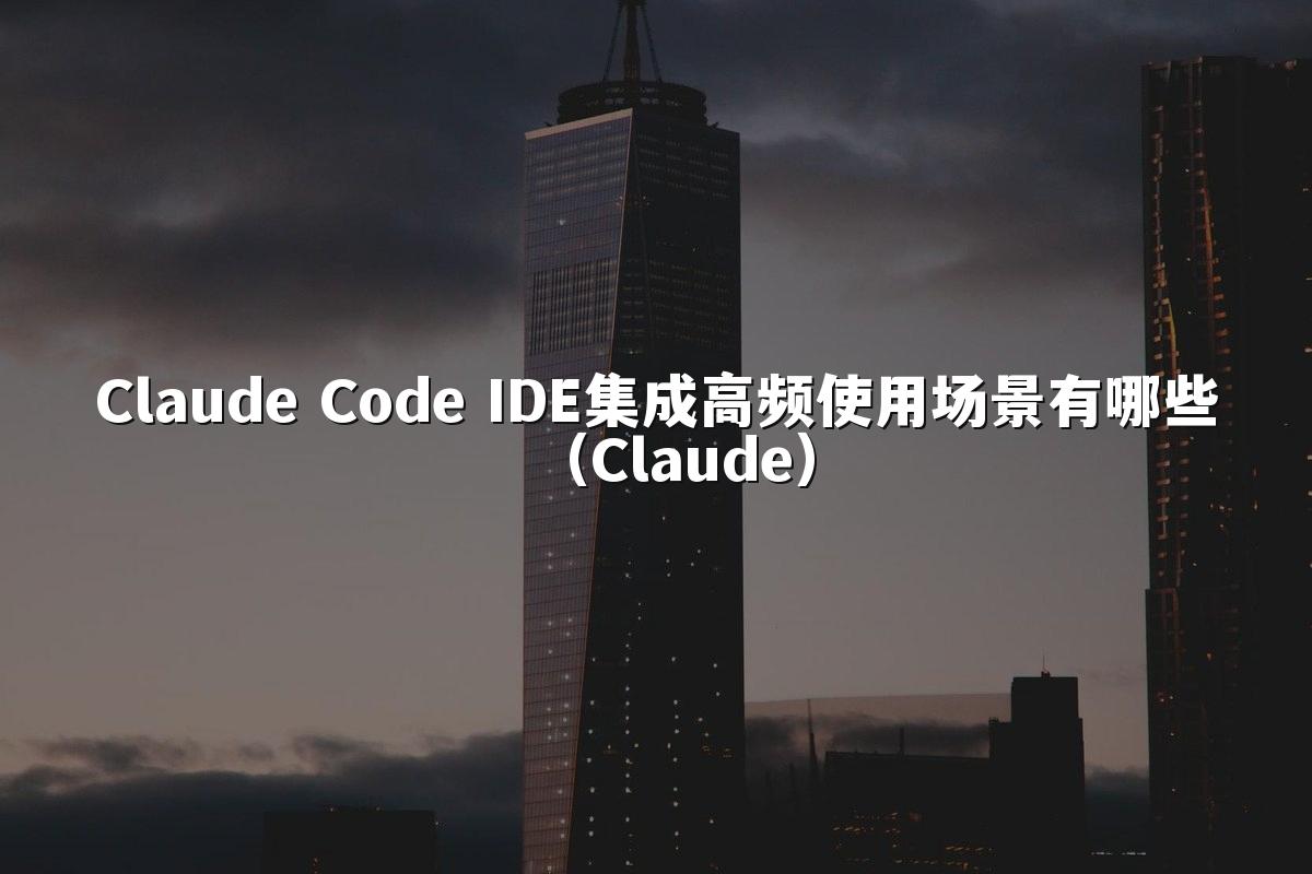 Claude Code IDE集成高频使用场景有哪些（Claude）