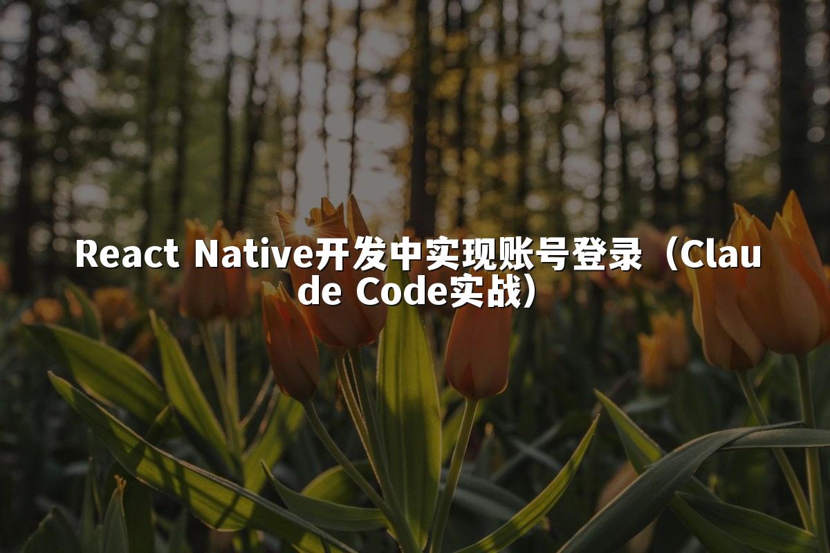React Native开发中实现账号登录（Claude Code实战）
