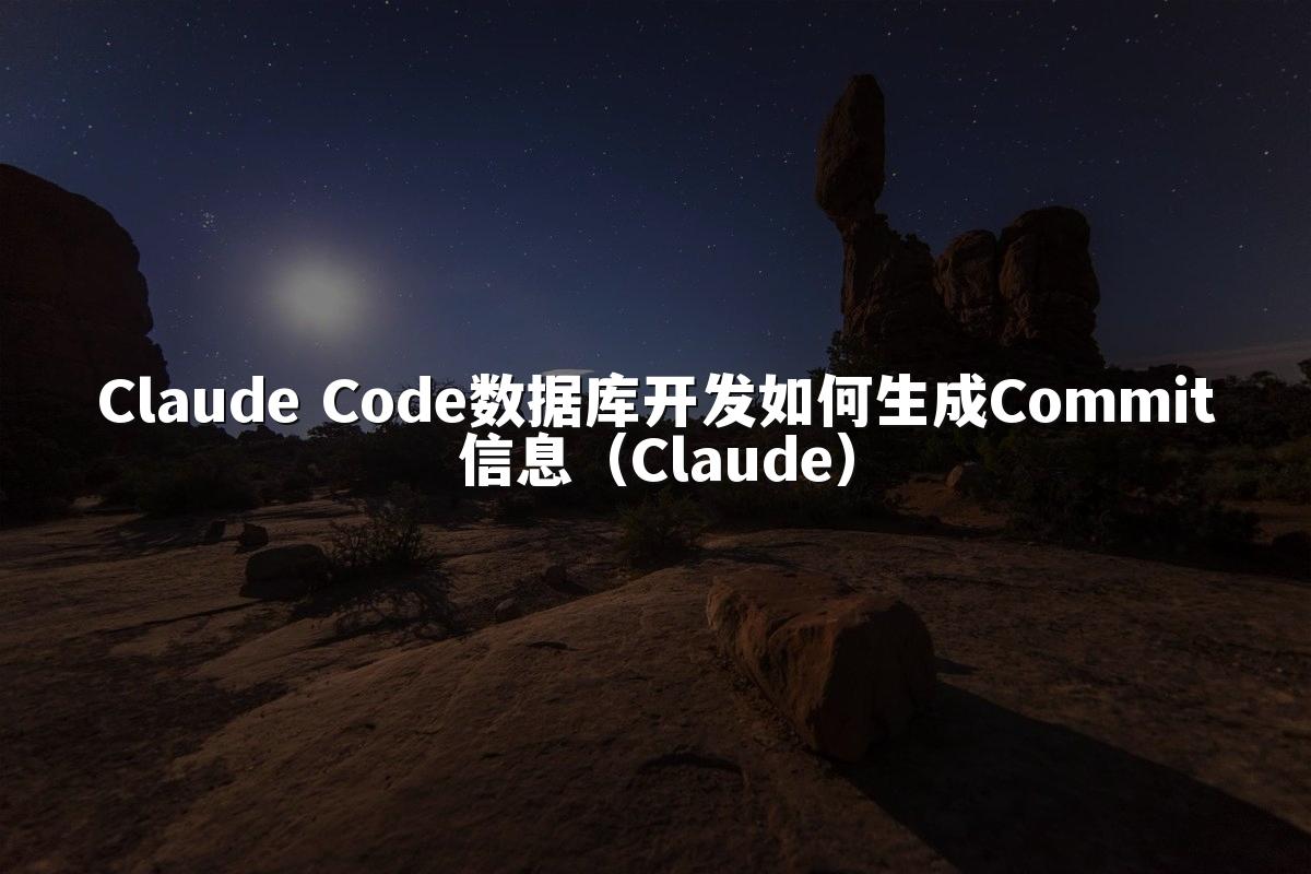 Claude Code数据库开发如何生成Commit信息（Claude）