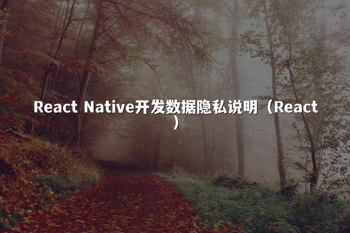 React Native开发数据隐私说明（React）
