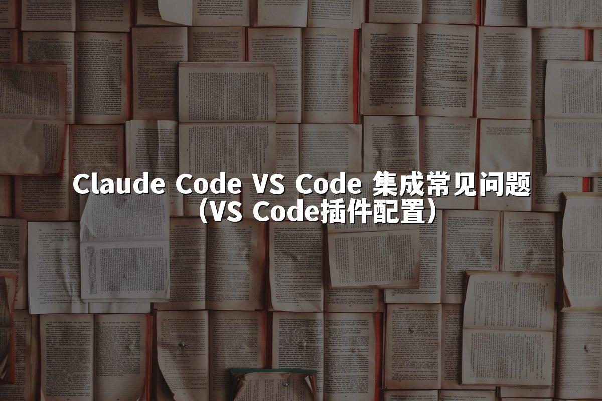 Claude Code VS Code 集成常见问题(VS Code插件配置)