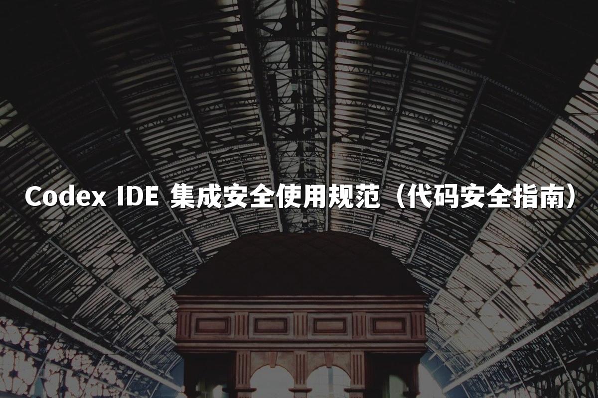 Codex IDE 集成安全使用规范（代码安全指南）