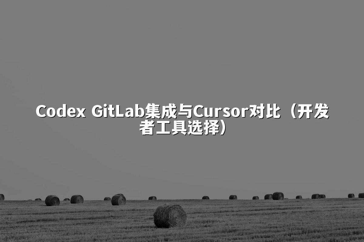 Codex GitLab集成与Cursor对比(开发者工具选择)