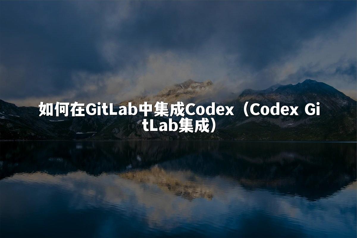 如何在GitLab中集成Codex（Codex GitLab集成）