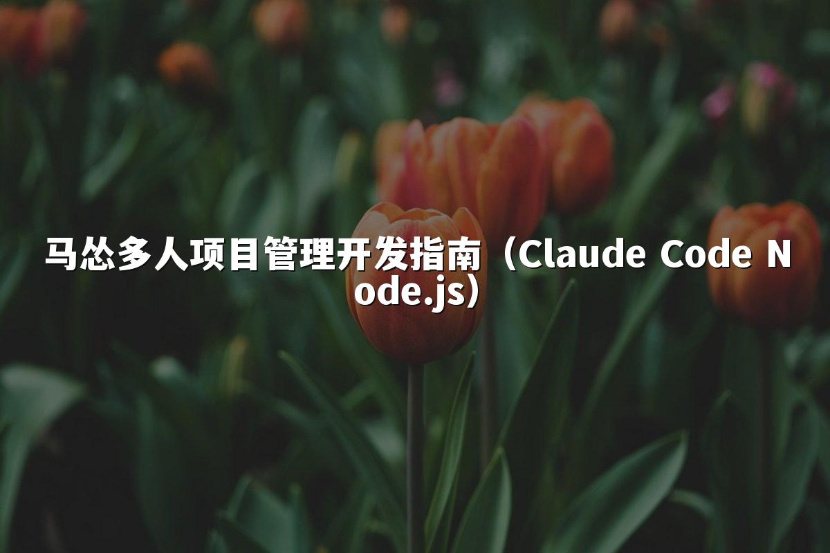 马怂多人项目管理开发指南（Claude Code Node.js）