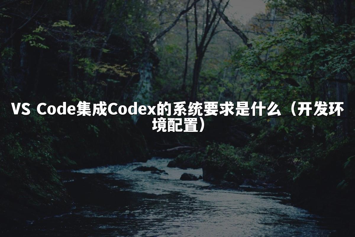 VS Code集成Codex的系统要求是什么（开发环境配置）