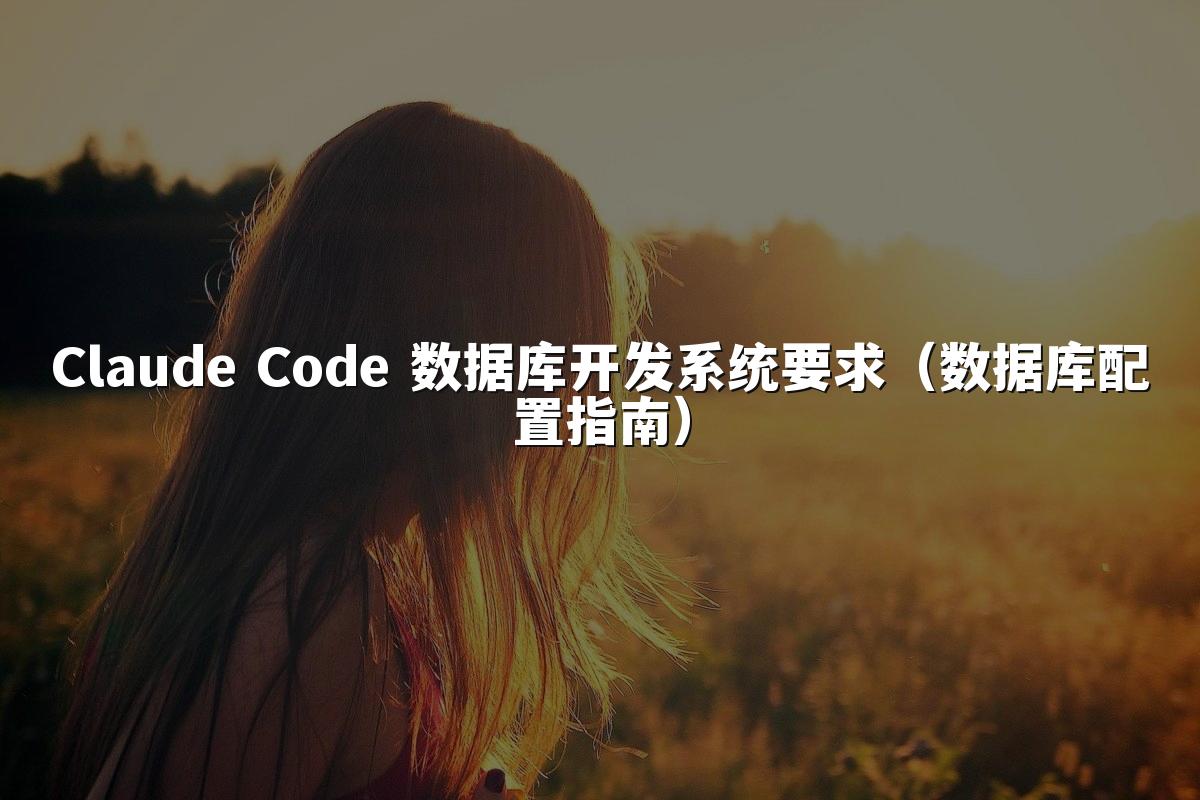 Claude Code 数据库开发系统要求(数据库配置指南)