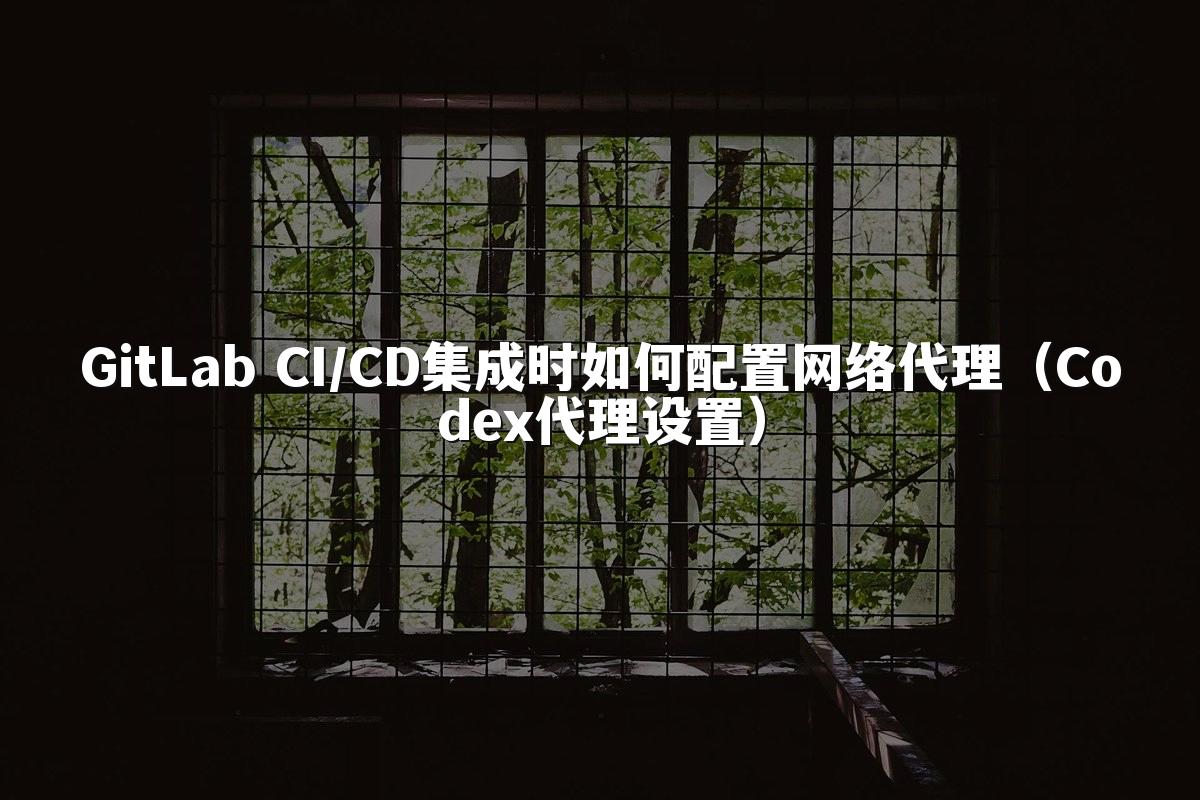 GitLab CI/CD集成时如何配置网络代理（Codex代理设置）