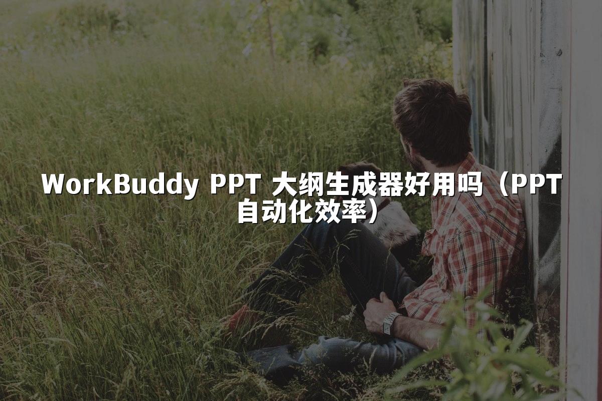 WorkBuddy PPT 大纲生成器好用吗（PPT 自动化效率）