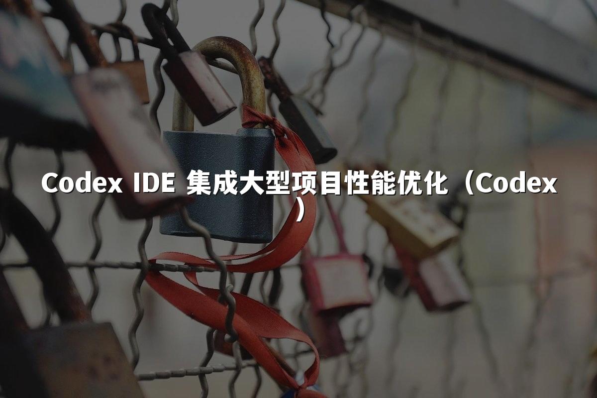 Codex IDE 集成大型项目性能优化(Codex)