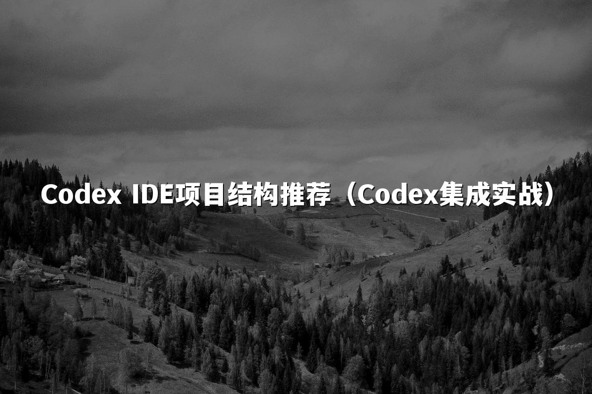 Codex IDE项目结构推荐（Codex集成实战）