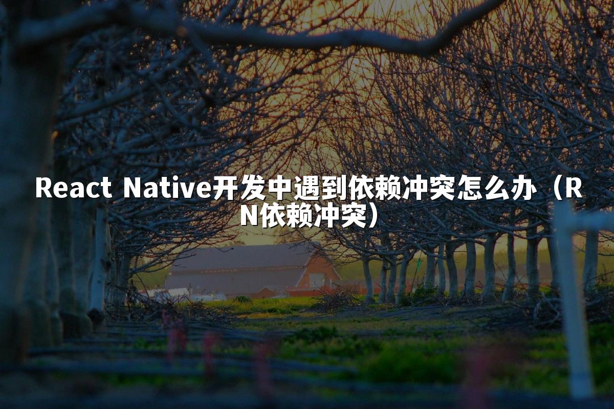 React Native开发中遇到依赖冲突怎么办（RN依赖冲突）