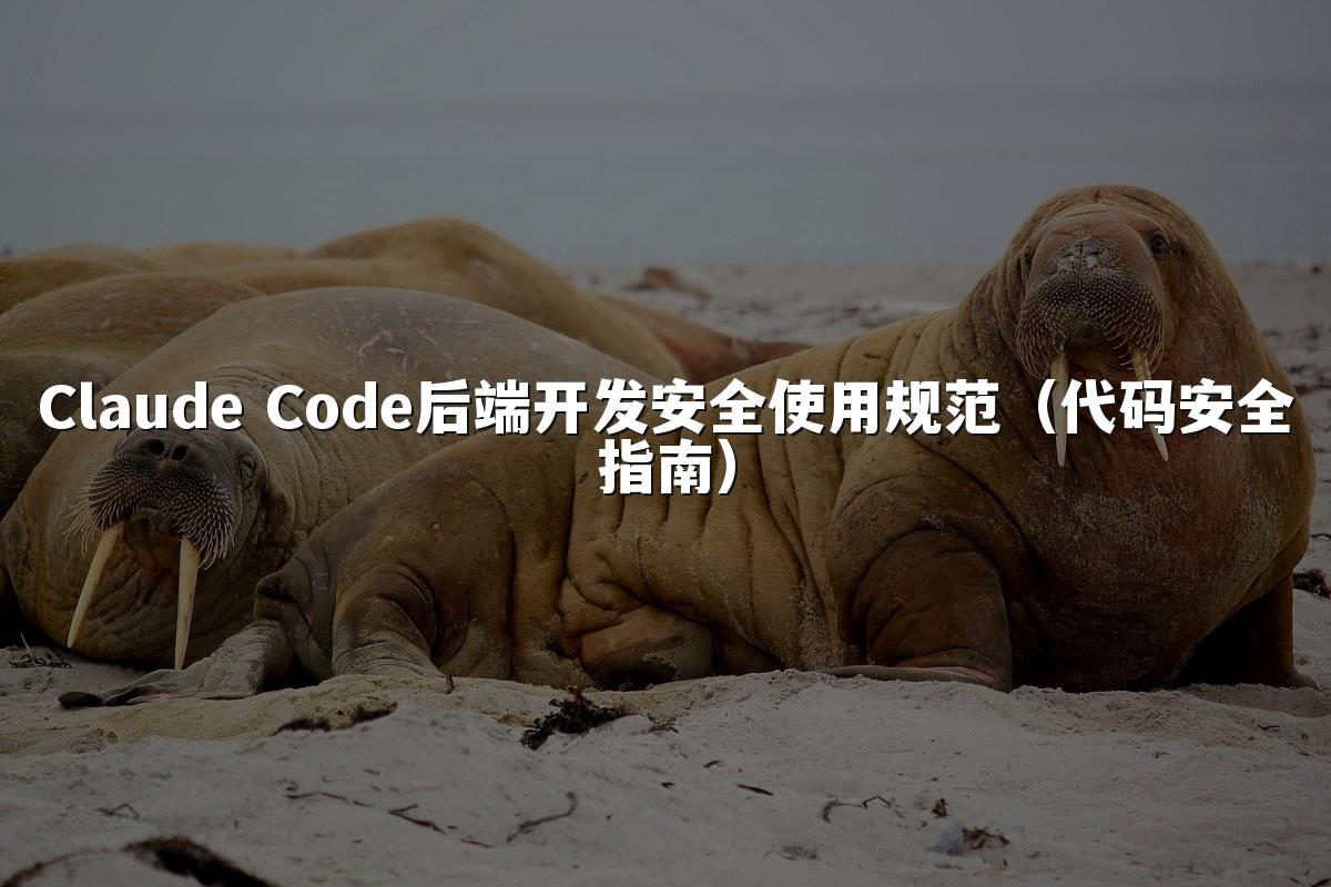 Claude Code后端开发安全使用规范（代码安全指南）