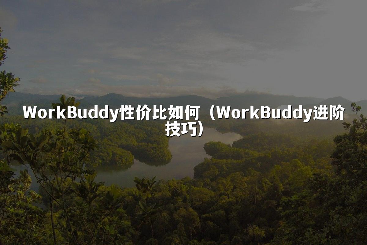 WorkBuddy性价比如何(WorkBuddy进阶技巧)