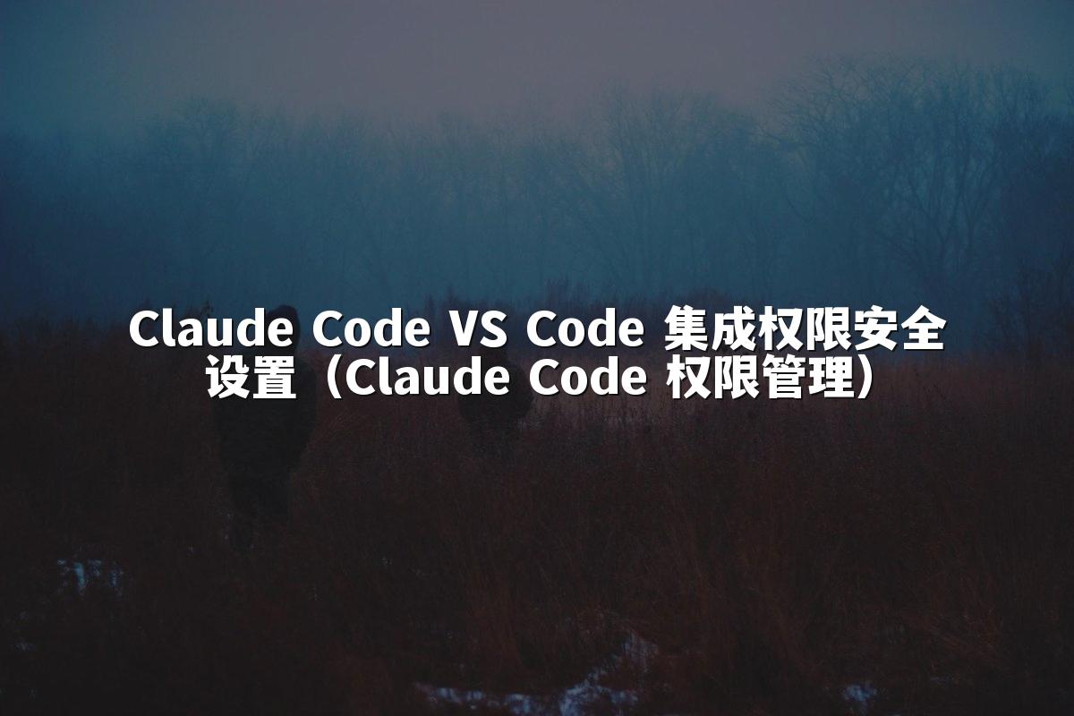 Claude Code VS Code 集成权限安全设置（Claude Code 权限管理）