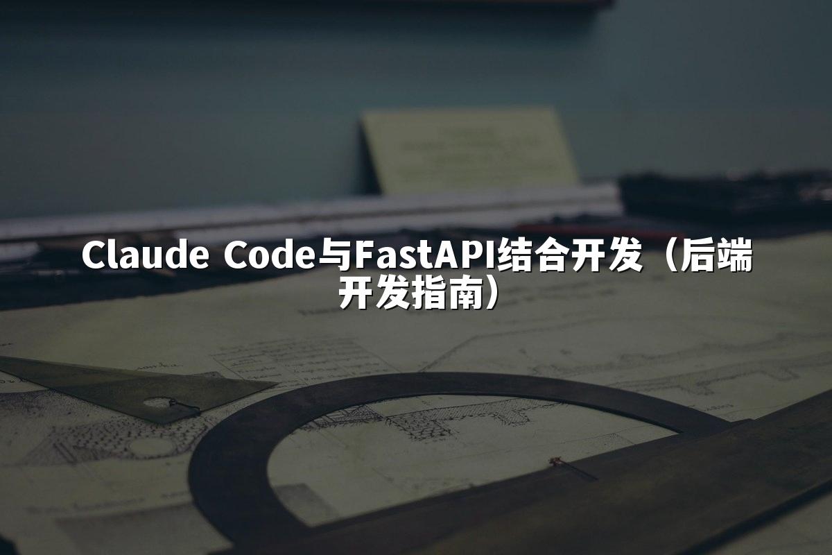 Claude Code与FastAPI结合开发(后端开发指南)