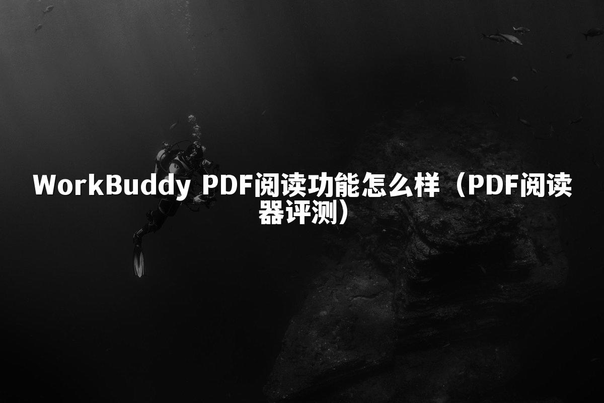 WorkBuddy PDF阅读功能怎么样(PDF阅读器评测)