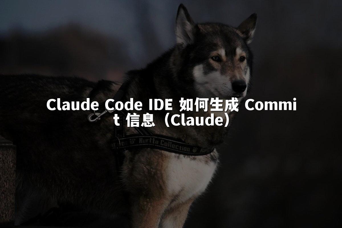 Claude Code IDE 如何生成 Commit 信息（Claude）