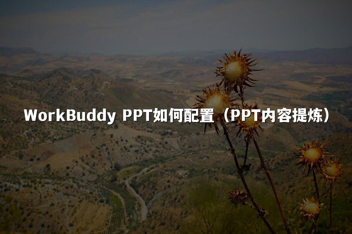 WorkBuddy PPT如何配置（PPT内容提炼）