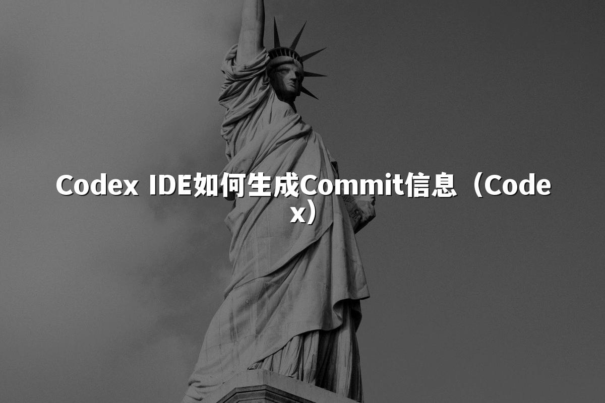 Codex IDE如何生成Commit信息（Codex）